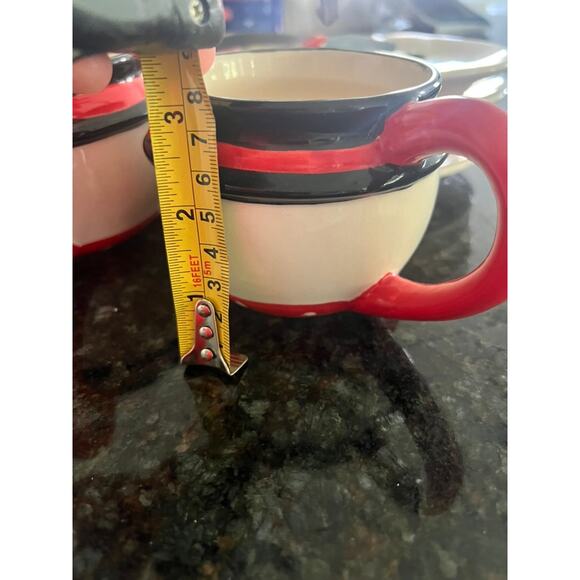 Set of 4 Snowman plates w 2 snowmen coffee mugs Christmas festive holiday - Picture 8 of 8